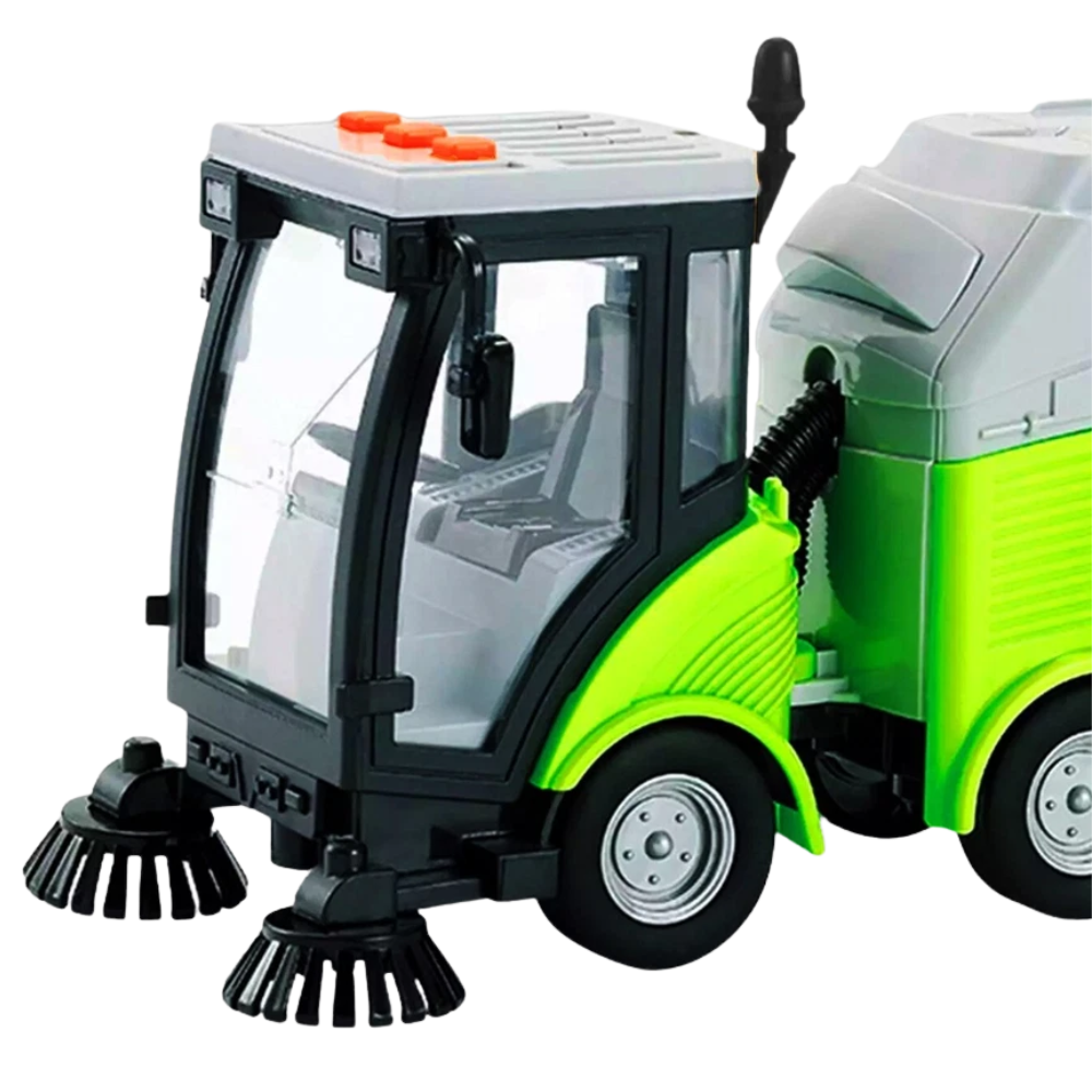Celino 1:16 Street Sweeper Truck Toy Lights Sound Friction Road Cleaner Kids Gift Age 3+