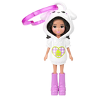 Polly Pocket Accessories Doll Set 9 Cm Trendy Outfit & Mini Dolls Mattel Toy