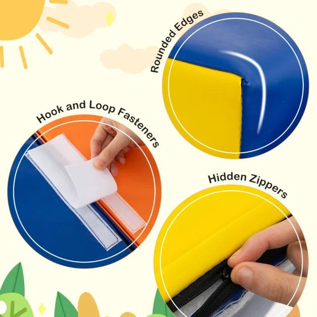 10-Piece Foam Climbing Blocks Set for Crawling, Climbing & Sliding