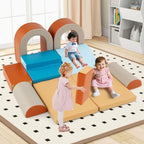 10-Piece Foam Climbing Blocks Set for Crawling, Climbing & Sliding