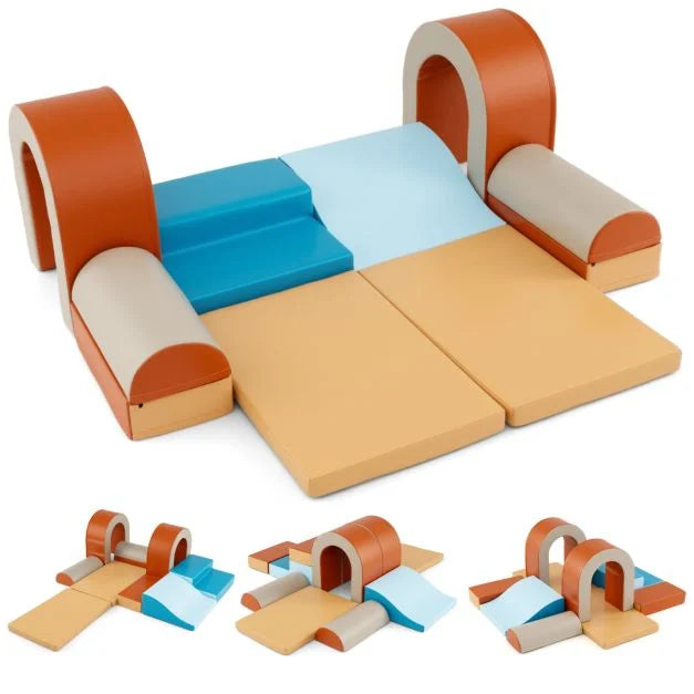 10-Piece Foam Climbing Blocks Set for Crawling, Climbing & Sliding