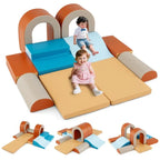 10-Piece Foam Climbing Blocks Set for Crawling, Climbing & Sliding