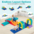 10-Piece Foam Climbing Blocks Set for Crawling, Climbing & Sliding