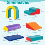 10-Piece Foam Climbing Blocks Set for Crawling, Climbing & Sliding
