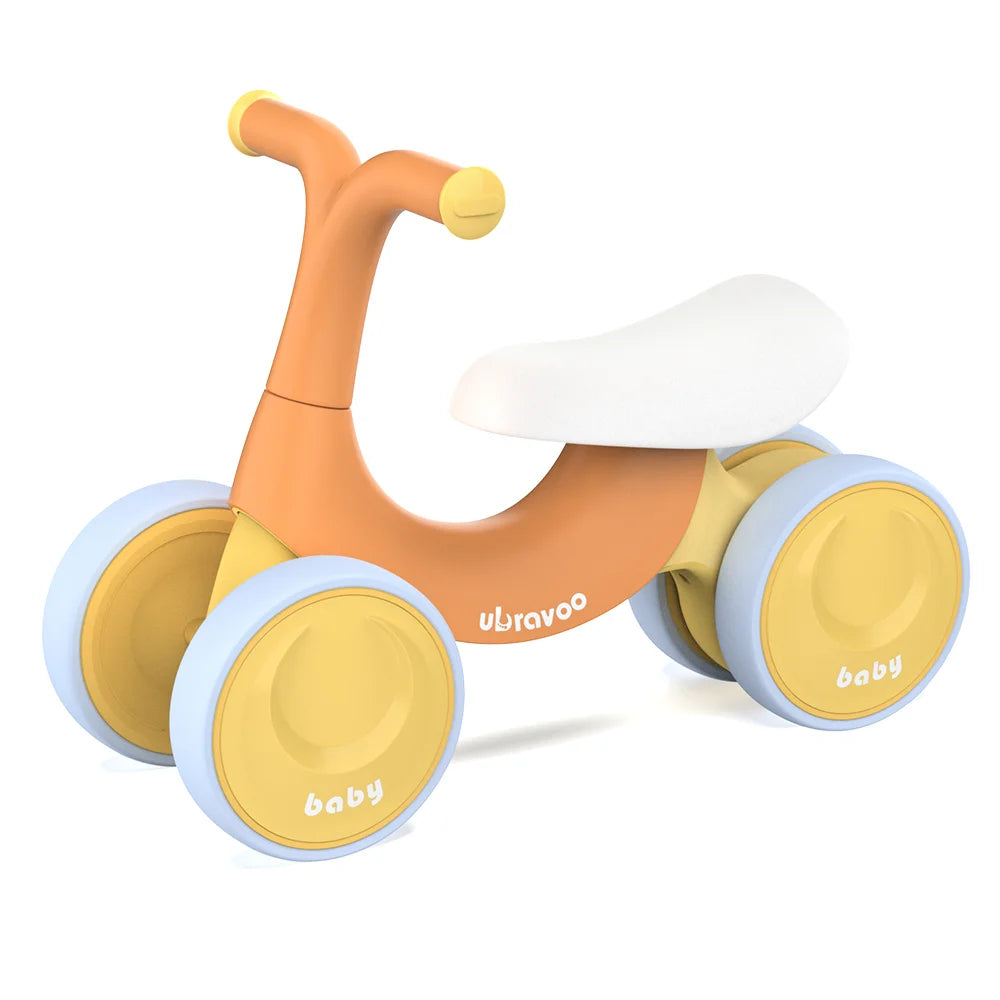 UBRAVOO Baby Balance Bike & Walker, 4-Wheel No-Pedal Ride-On for 10–36 Months