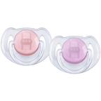 Philips Avent Baby Soothers 2 Pack Orthodontic BPA-Free Silicone Dummies with Hygienic Cap