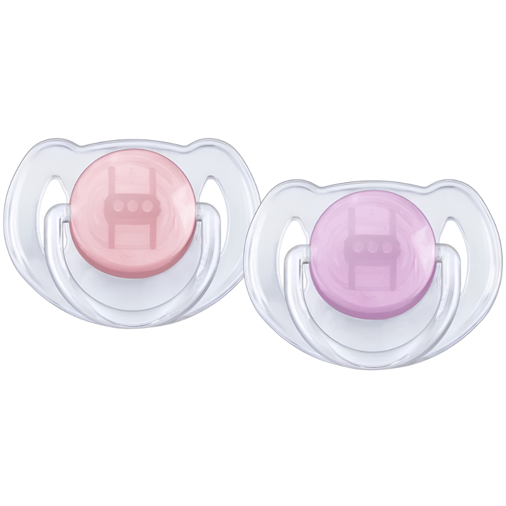 Philips Avent Baby Soothers 2 Pack Orthodontic BPA-Free Silicone Dummies with Hygienic Cap