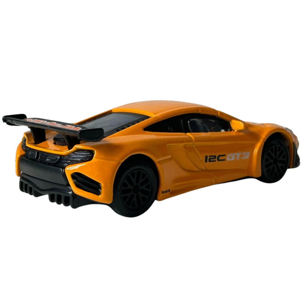 Bburago Mclaren 12c Gt3 Orange Diecast British Racing Car Model Toy 1:43 Scale Collectible