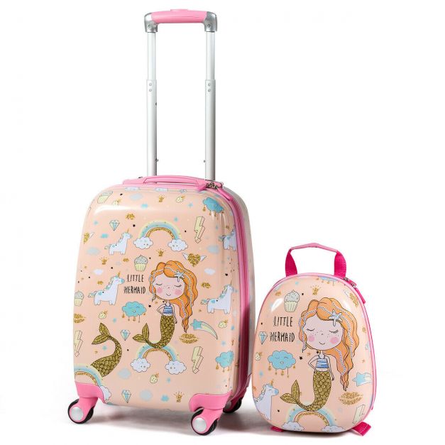 Durable ABS Children’s Suitcase and Backpack Travel Set