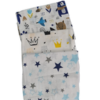 3 Pack Xl Large Printed Muslin Squares for Babies, Reusable 100% Cotton Nappy Cloths