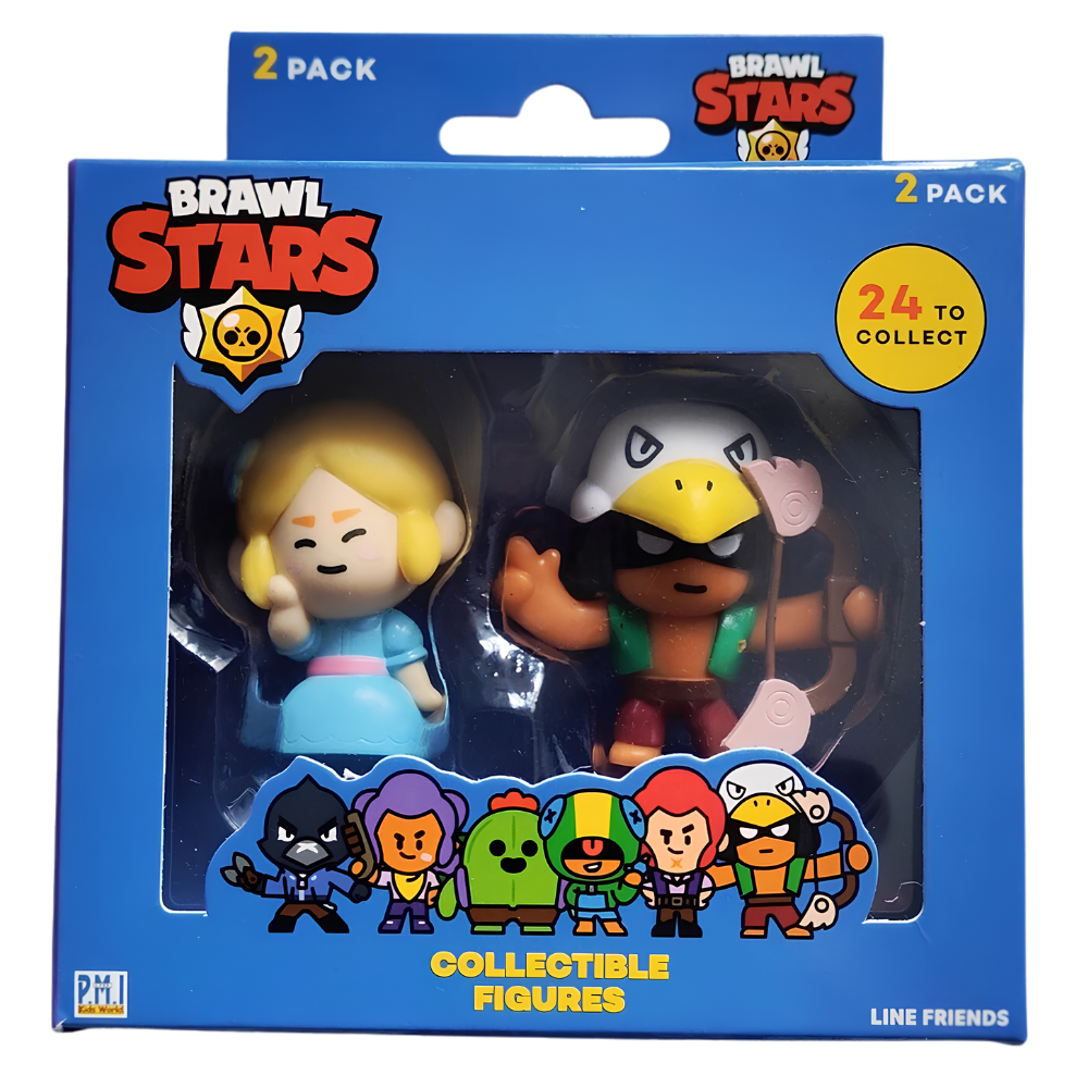 Brawl Stars Series 1 Figure Stamper Keychain LINE Friends Official Collectible Toy