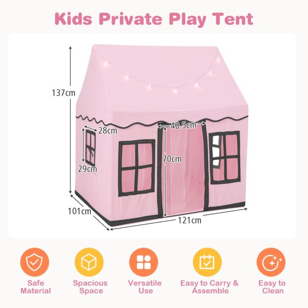 Indoor Kids Play Tent with Star Lights – Perfect Gift for Boys & Girls