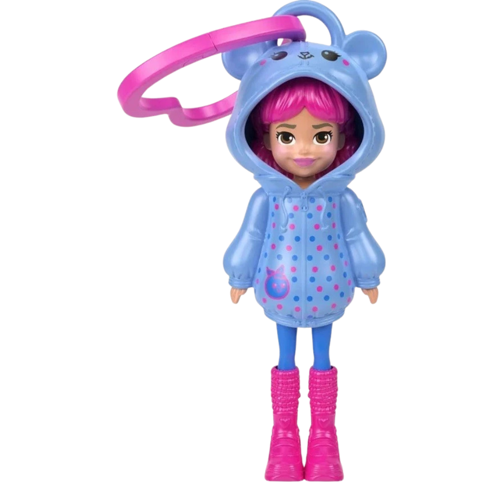 Polly Pocket Accessories Doll Set 9 Cm Trendy Outfit & Mini Dolls Mattel Toy