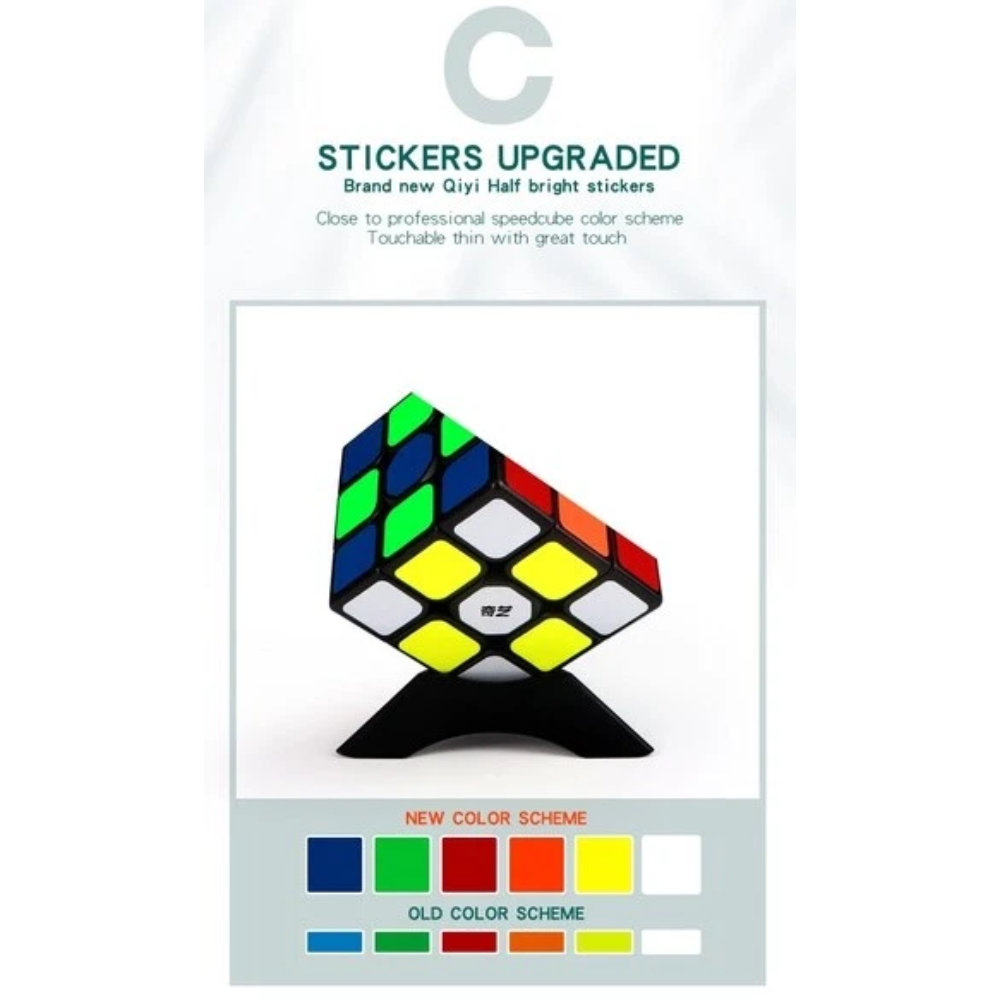 QiYi 3x3 Magic Cube Puzzle Speed Cube Toy for Kids and Adults Smooth Turning Brain Game