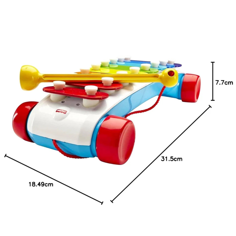 Fisher-Price Baby Xylophone Pull Toy Musical Instrument with Drumstick