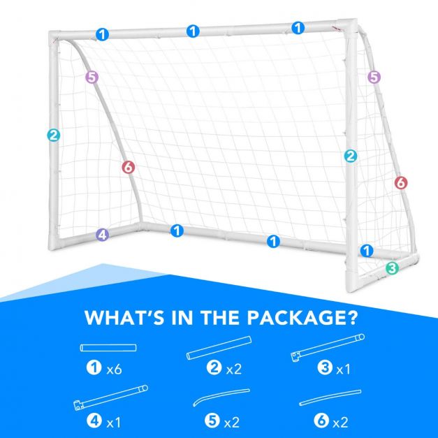 PVC Frame Portable Soccer Goal with Strong Netting