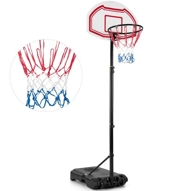 Adjustable Portable Basketball Hoop Stand for Indoor & Outdoor Use
