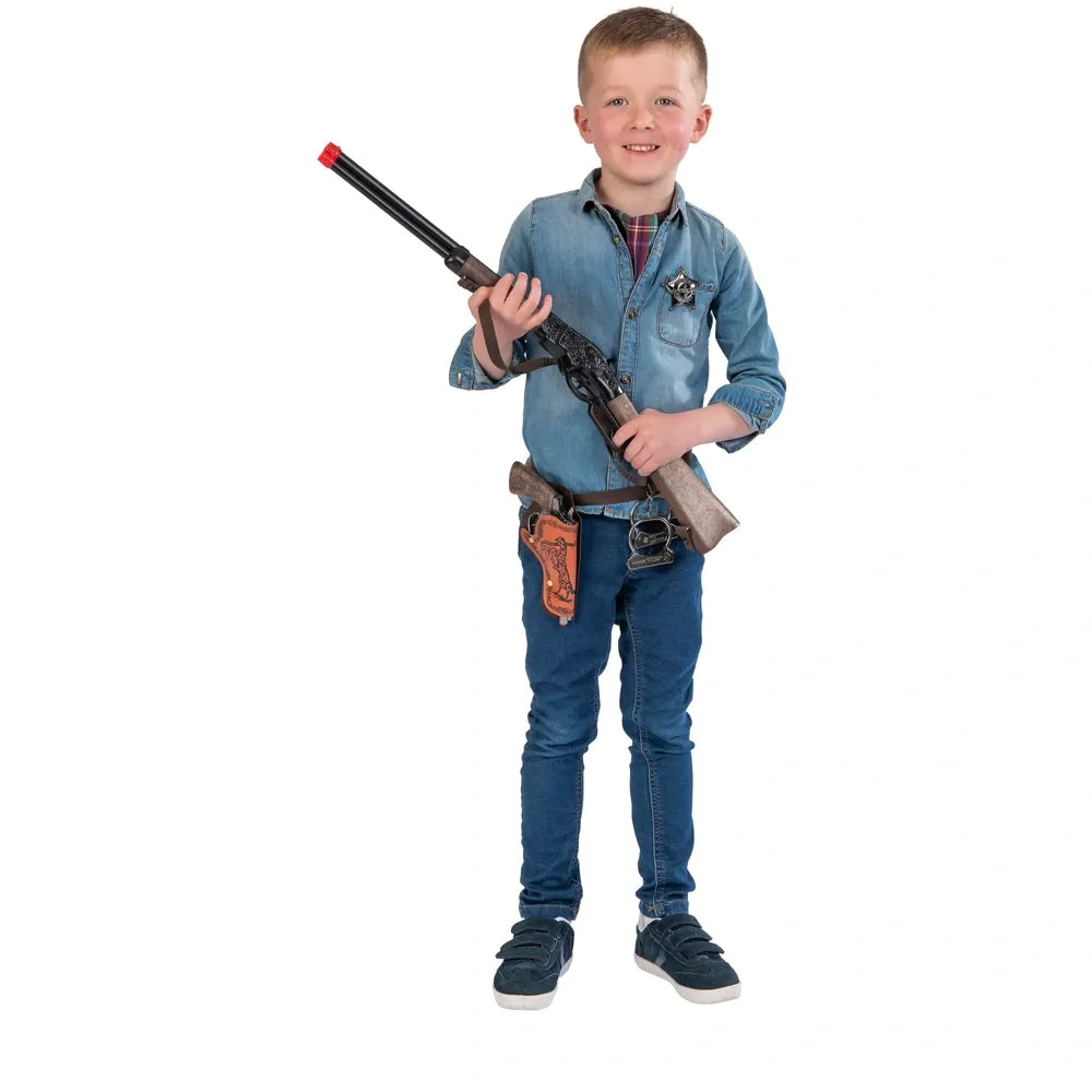 Wild West Diecast Playset with Western Rifle, Pistol & Cowboy Accessories