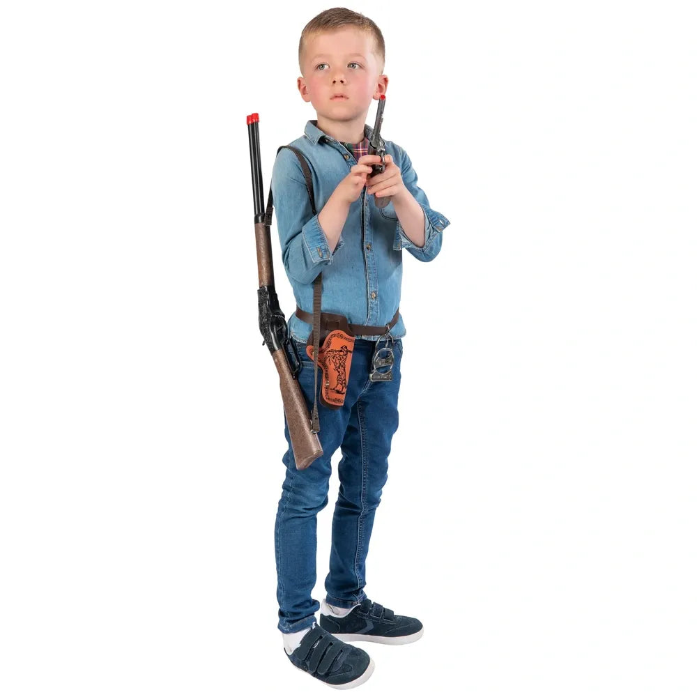 Wild West Diecast Playset with Western Rifle, Pistol & Cowboy Accessories