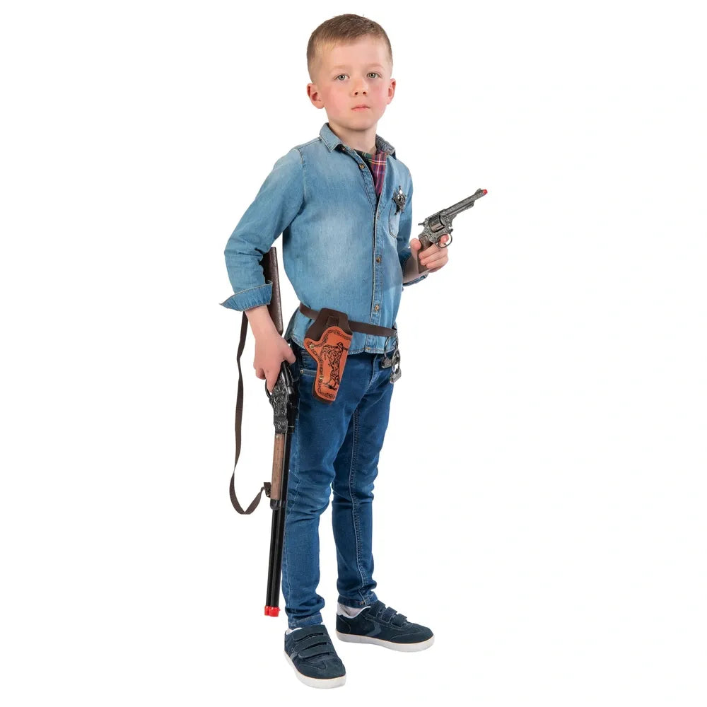 Wild West Diecast Playset with Western Rifle, Pistol & Cowboy Accessories