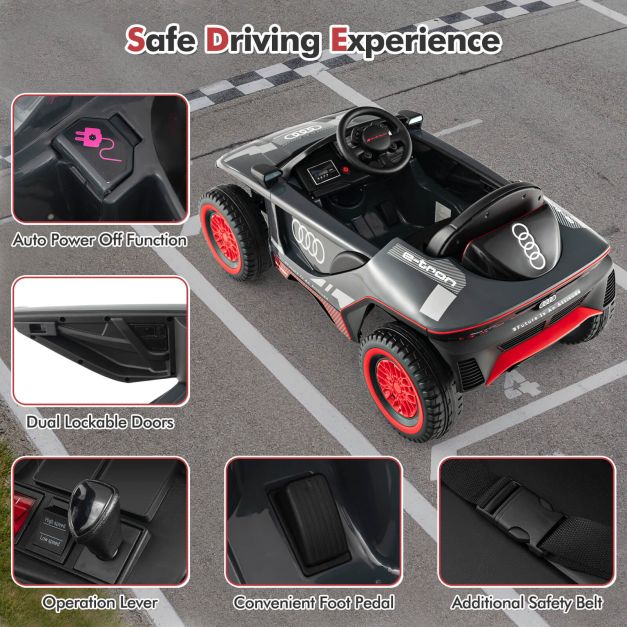 12V Licensed Audi E-Tron Kids Ride-On Racing Car with Remote Control