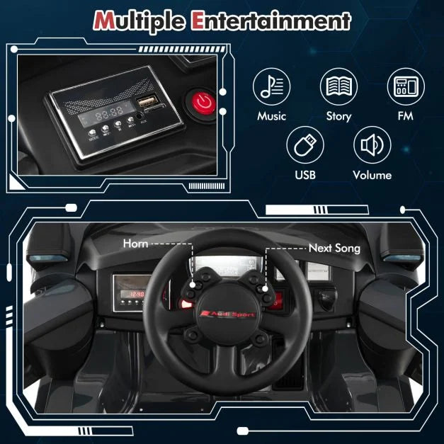 12V Licensed Audi E-Tron Kids Ride-On Racing Car with Remote Control