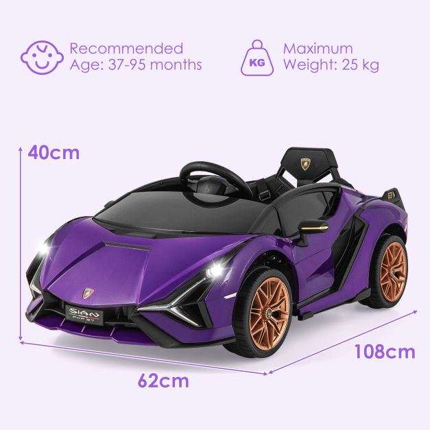12V Battery-Powered Electric Ride-On Vehicle with Remote Control and LED Lights