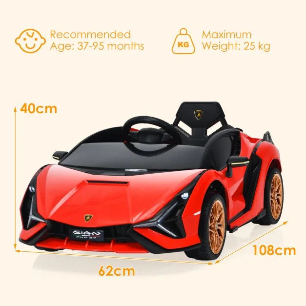 12V Battery-Powered Electric Ride-On Vehicle with Remote Control and LED Lights