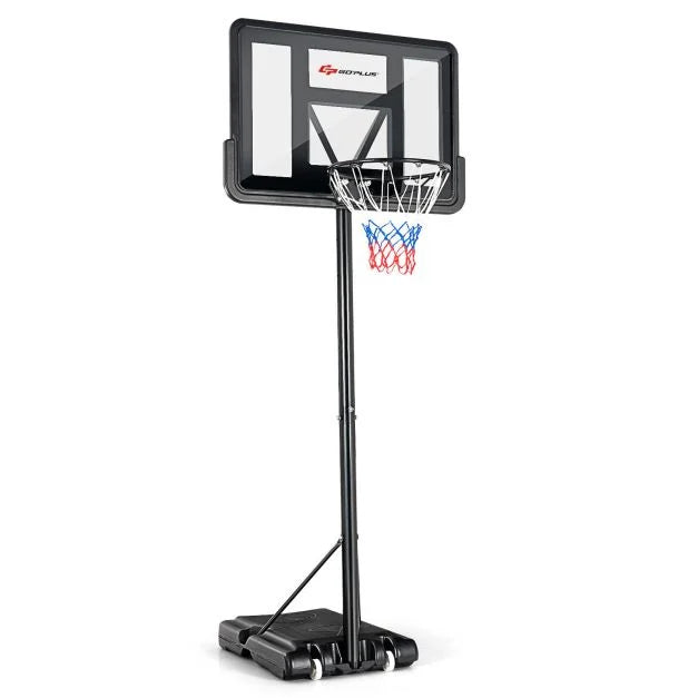 Portable Basketball Hoop with 1.35–3.05m Adjustable Height