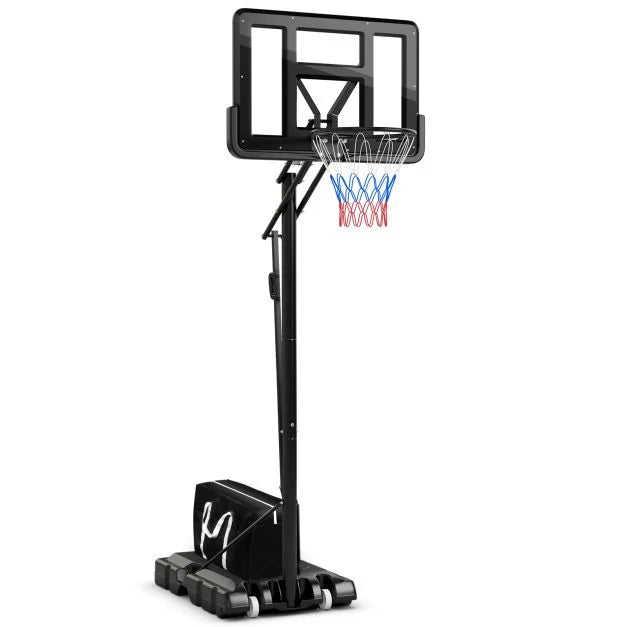 Portable Adjustable Basketball Hoop Stand for Adults & Teens (2.45–3.05m)