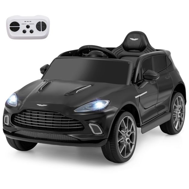 12V Aston Martin Licensed Kids Ride-On Vehicle with Horn and Taillights