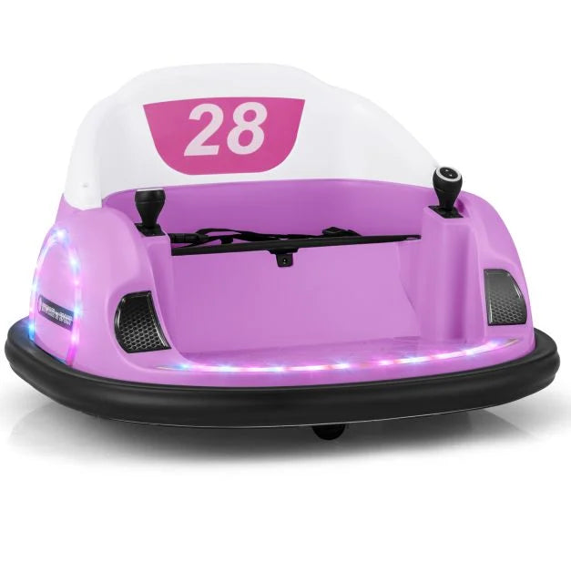 12V Kids Ride-On Bumper Car with Flashing Lights and Remote Control
