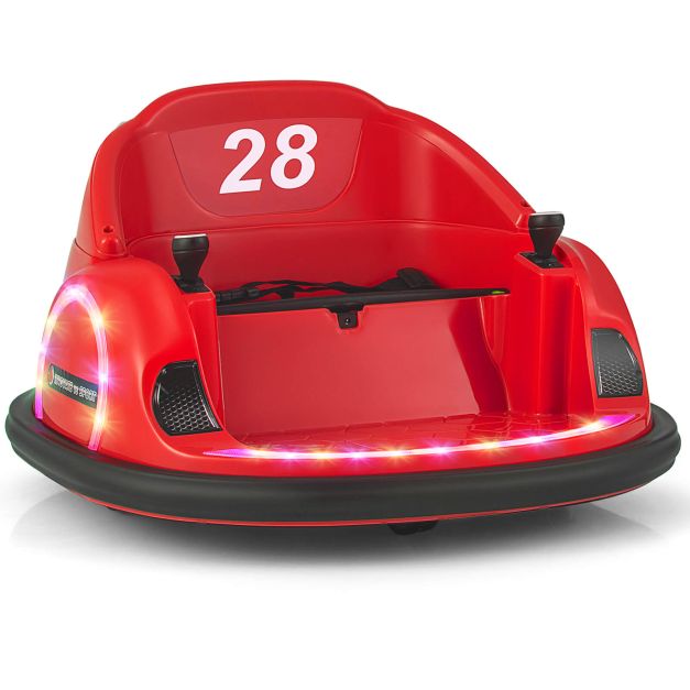 12V Kids Ride-On Bumper Car with Flashing Lights and Remote Control