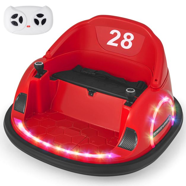12V Kids Ride-On Bumper Car with Flashing Lights and Remote Control