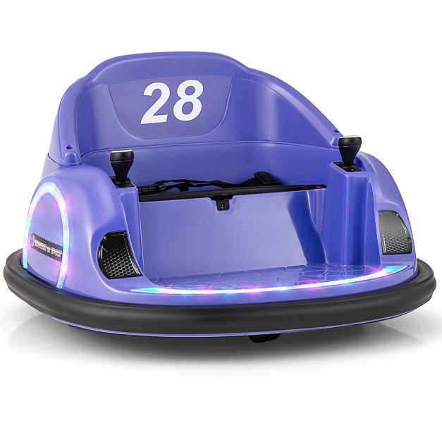 6V Kids Ride-On Bumper Car with Battery Power, Flashing LED Lights, and Fun
