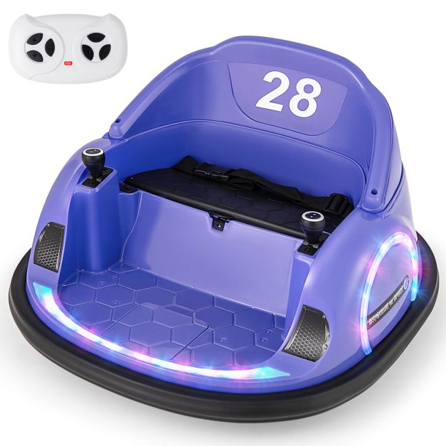 6V Kids Ride-On Bumper Car with Battery Power, Flashing LED Lights, and Fun