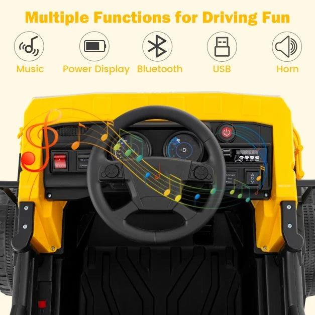 12V Kids Electric Ride-On Dump Truck with Remote Control for Ages 3+