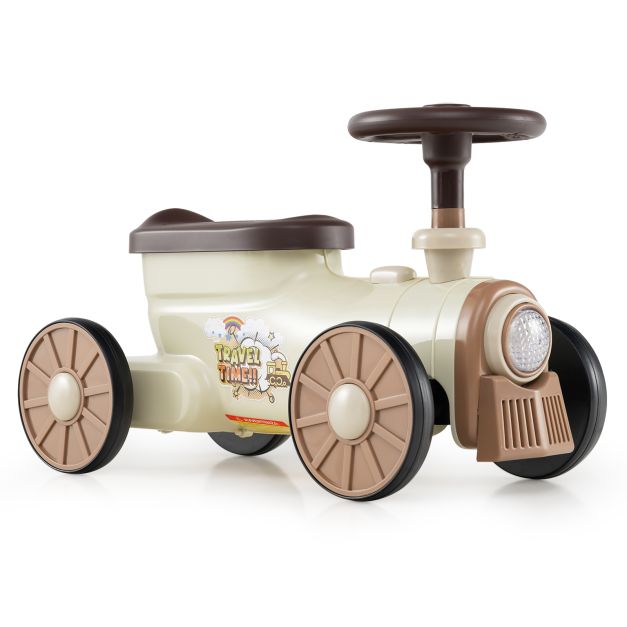 Kids Push Car Train with Sound Button & Storage