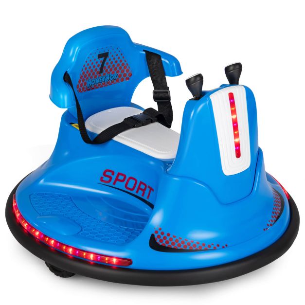 Kids 12V Ride-On Bumper Car with Remote Control & Joysticks