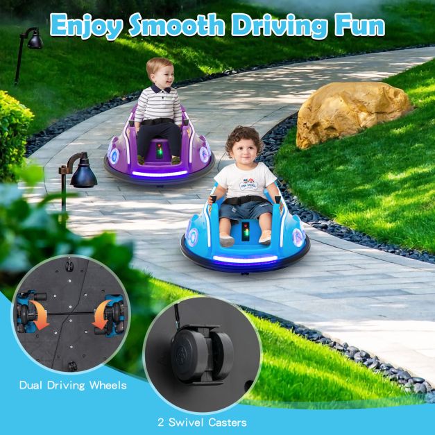 Kids’ Electric Bumper Car – 360° Spin, RC Safety Control