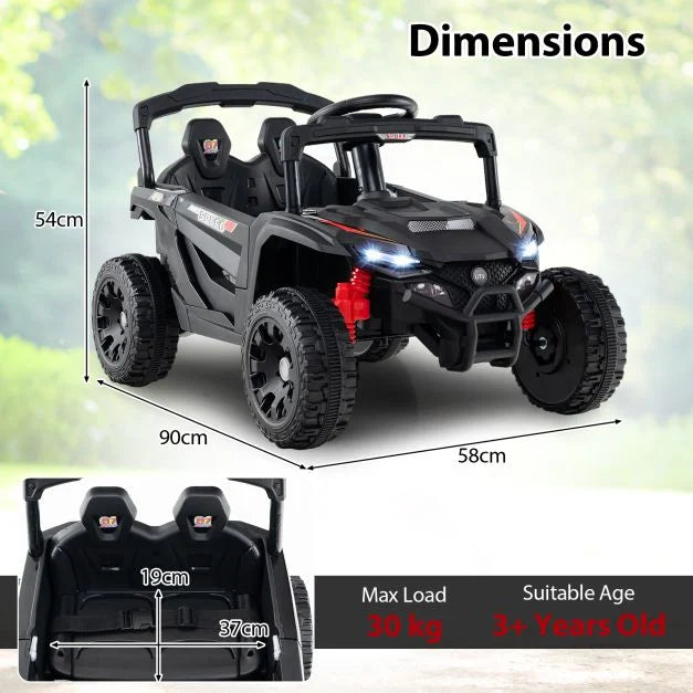 12V Kids Electric UTV Ride-On Car with LED Lights, Music, and Fun Features