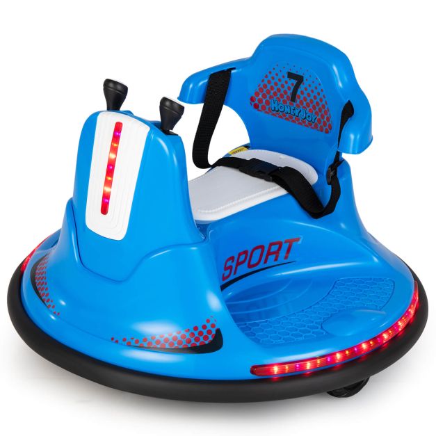 Kids 12V Ride-On Bumper Car with Remote Control & Joysticks