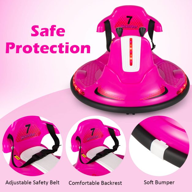 Kids 12V Ride-On Bumper Car with Remote Control & Joysticks