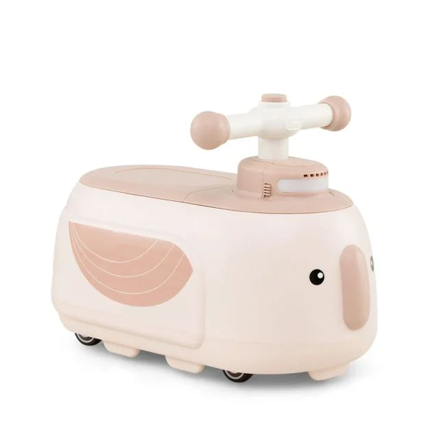 Kids Ride-On Toy Car with Trailer, Music & Lights