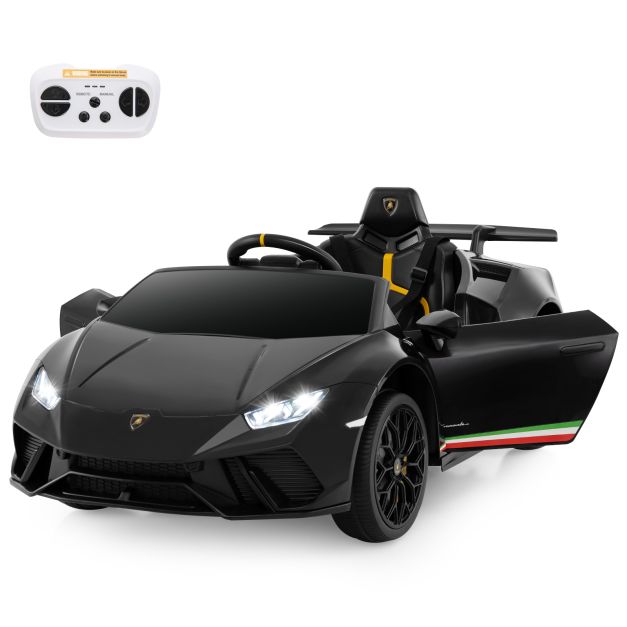 12V Lamborghini Kids Ride-On Car with Remote Control and LED Lights