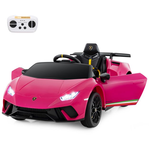 12V Lamborghini Kids Ride-On Car with Remote Control and LED Lights