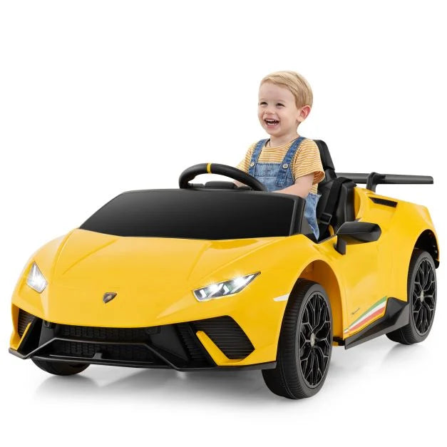 12V Lamborghini Kids Ride-On Car with Remote Control and LED Lights