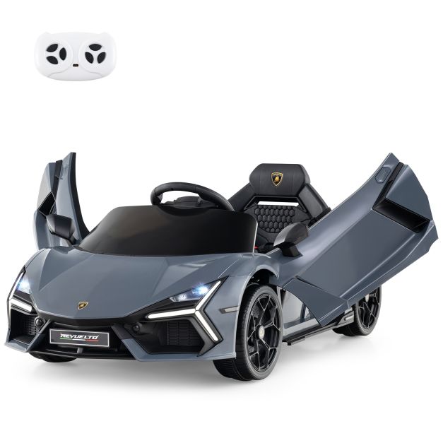 12V Lamborghini Revuelto Licensed Kids Ride-On Car with Hydraulic Doors
