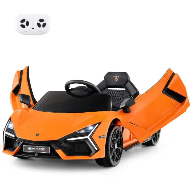12V Lamborghini Revuelto Licensed Kids Ride-On Car with Hydraulic Doors
