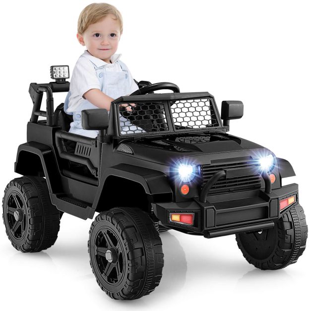 12V Kids Ride-On Car with Remote Control and Built-In Music Features